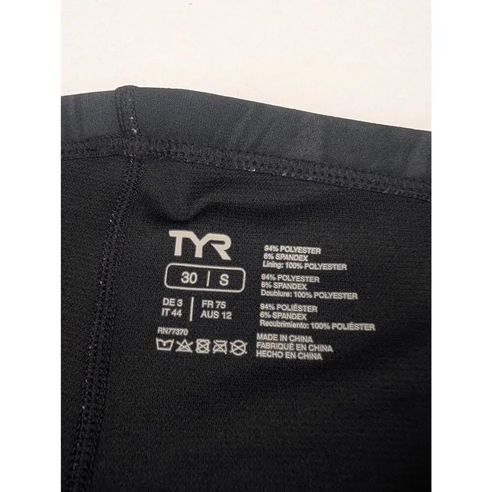 TYR Men's 30 Durafast Elite Swim Jammers - Vaporwave Smoke Black/White/Gray